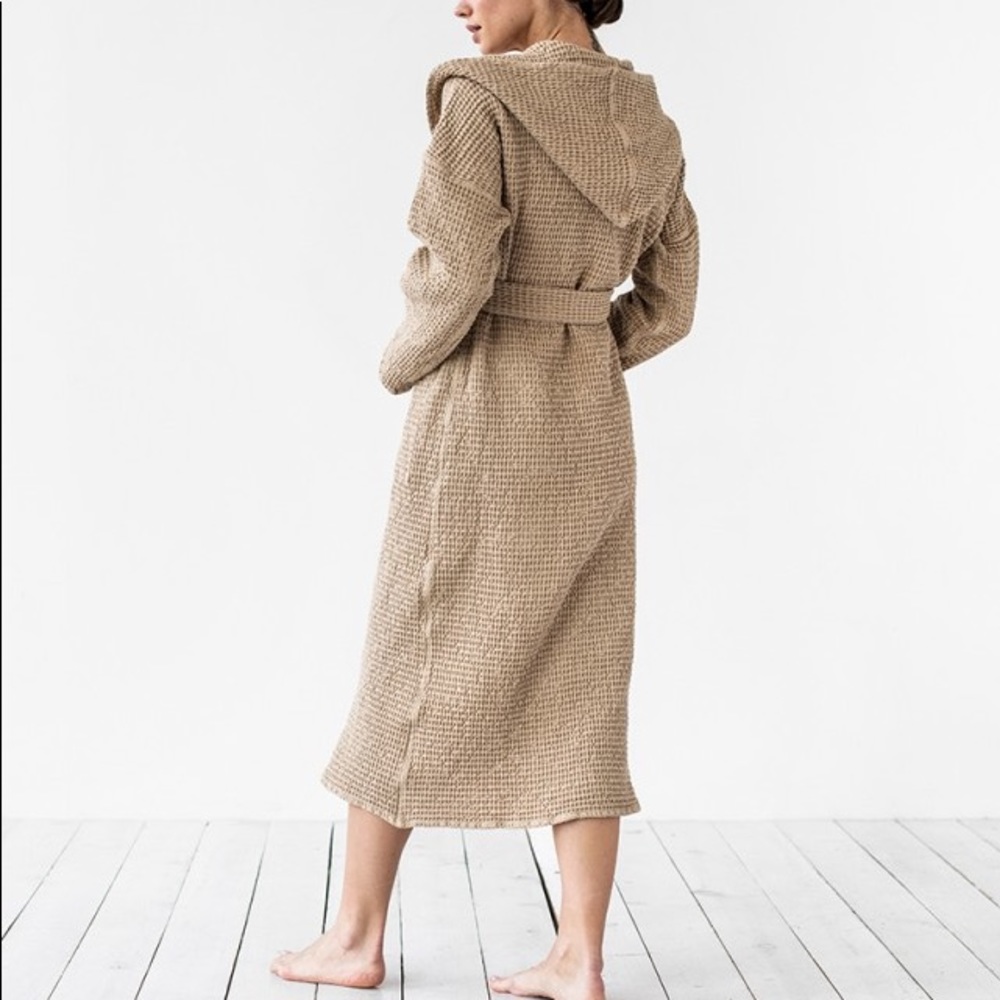 Linen waffle bathrobe - BRAND NEW in packa…